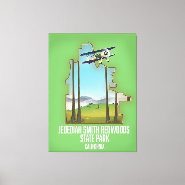 Jedediah Smith Redwoods Staat Park Leinwanddruck (Vorderseite)