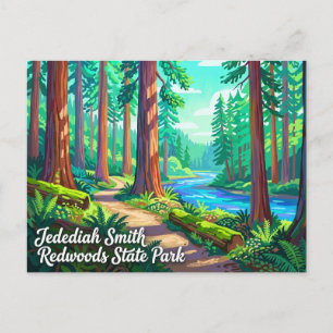 Jedediah Smith Redwoods State Park Kalifornien Postkarte