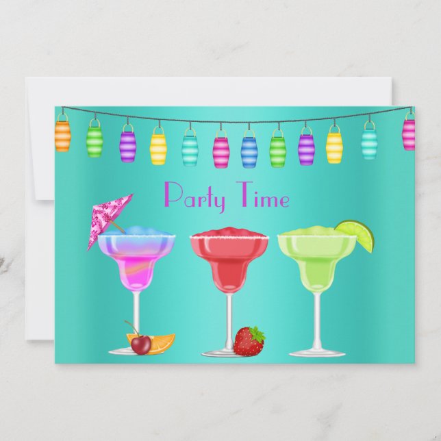 JEDEN ANLASS BEACH COCKTAIL PARTY EINLADUNG AQUAMA (Vorderseite)