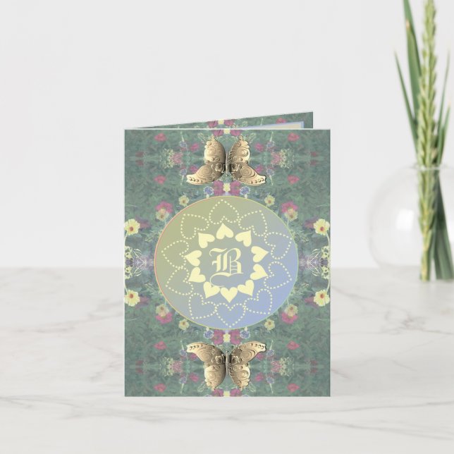Jeden Anlaß Floral Mandala Karte (Vorderseite)