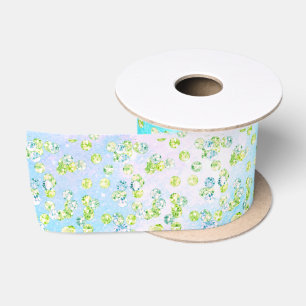 Jeden Anlaß Luxury Aqua Blue Green Sequins Satinband