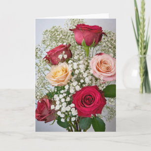 Jeden Anlaß Rose, 5 Zoll x 7 Zoll geklappte Grußka Karte