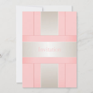 jeden Anlasses Pastell Pink Silver White Einladung