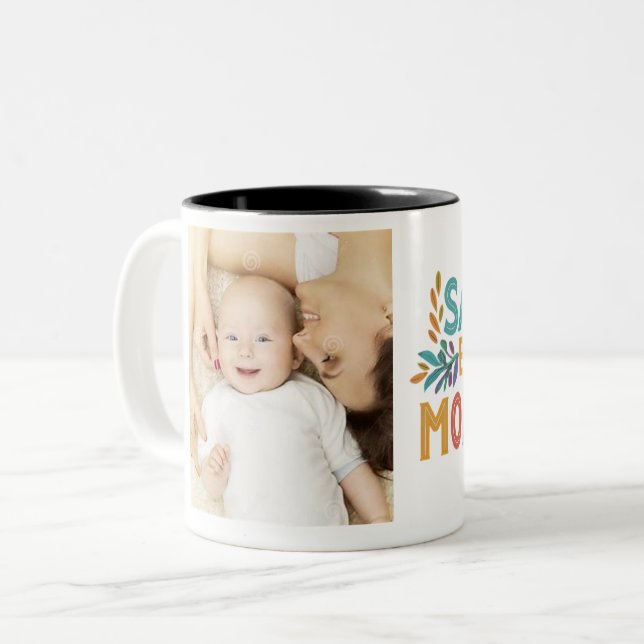 jeden Augenblick genießen Zweifarbige Tasse (Vorderseite Links)