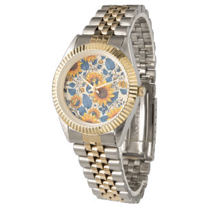 Jeden Augenblick in lebendiger Elegance-Sonnenblum Armbanduhr