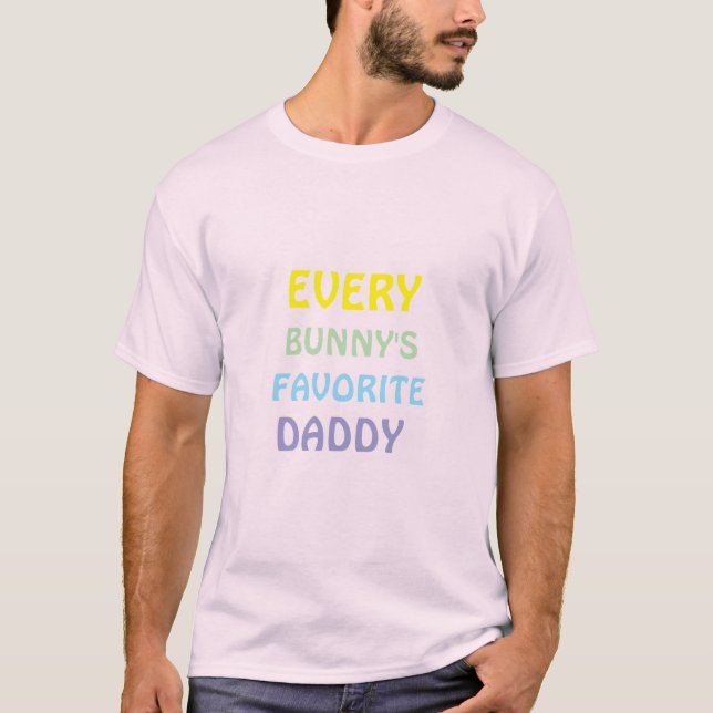 Jeden Bunny Lieblingspapa T-Shirt (Vorderseite)