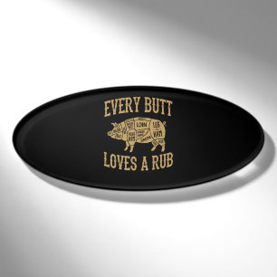 Jeden Hintern Lieben ein gutes Rub Funny Pig Schwe Namenschild