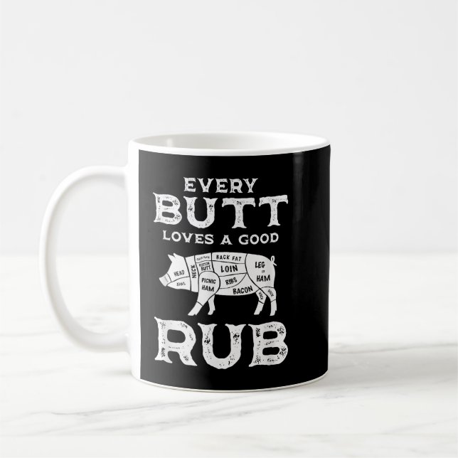 Jeden Hintern Lieben ein gutes Rub Pig Schweinefle Kaffeetasse (Links)