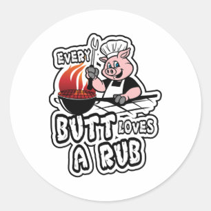 Jeden Hintern Lieben ein Rub Phantastisch Fleisch  Runder Aufkleber