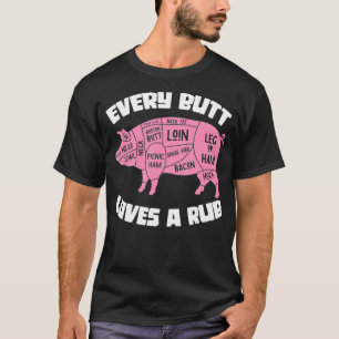 Jeden Hintern Lieben eine rub Funny GRILLEN Grille T-Shirt