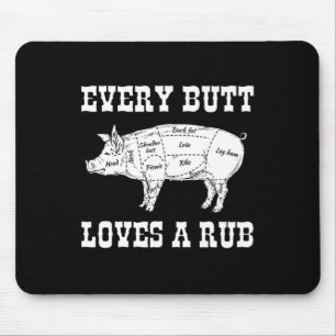 Jeden Hintern Lieben Rub Grilling Grillen Smoker G Mousepad