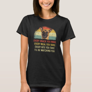 Jeden Imbiss, den Sie belgische Mama Malinois Hund T-Shirt