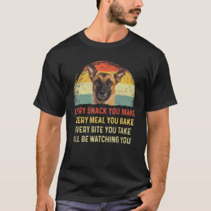 Jeden Imbiss, den Sie belgische Mama Malinois Hund T-Shirt