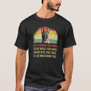 Jeden Imbiss, den Sie belgische Mama Malinois Hund T-Shirt