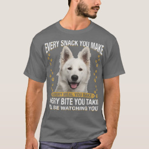 Jeden Snack, den Sie machen lustigen Berger Blanc T-Shirt