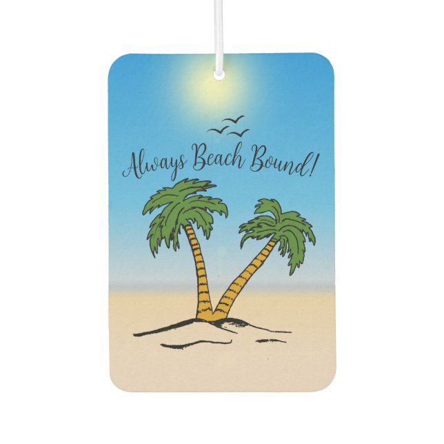 Jeden Strand, Palmen am Strand Autolufterfrischer (Vorderseite)