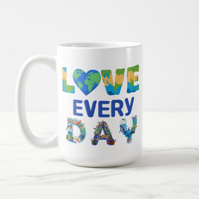 Jeden Tag die Liebe Kaffeetasse (Links)