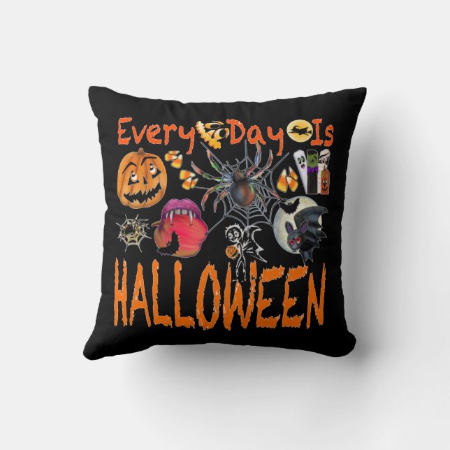 Jeden Tag ist Halloween Kissen (Rückseite)