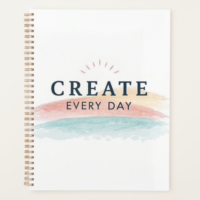 Jeden Tag Journal erstellen - Minimales Design Planer (Vorderseite)