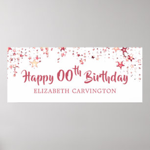 JEDER ALTERLICHE Rose Gold Stars Poster