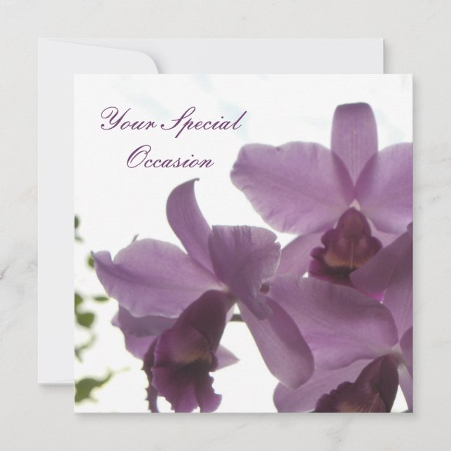 Jeder Anlass der Orchideen-2 lädt ein Einladung (Vorderseite)