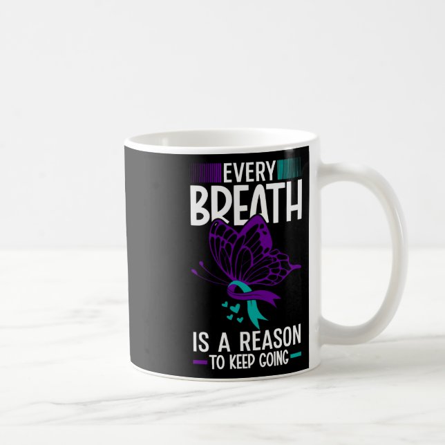 Jeder Atem ist ein Grund für Suizidprävention Awar Kaffeetasse (Rechts)