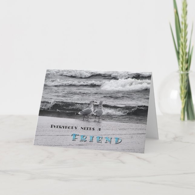 Jeder benötigt einen Freund Karte (Vorderseite)
