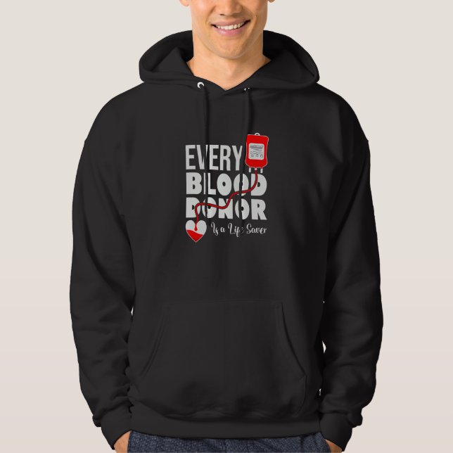 Jeder Blutspender ist ein Lebensersparnis, ein Hel Hoodie (Vorderseite)