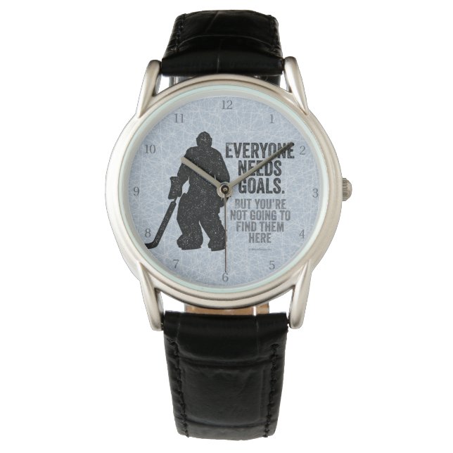 Jeder braucht Goals (Hockey) Armbanduhr (Vorderseite)