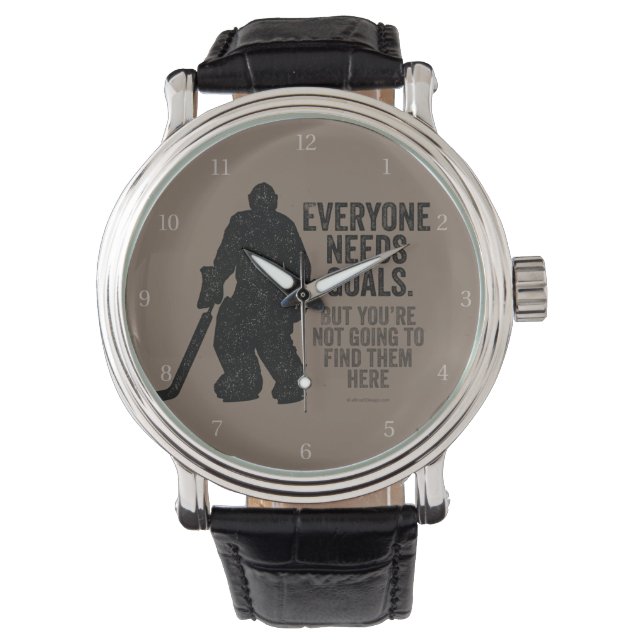 Jeder braucht Ziele (Hockey) Armbanduhr (Vorderseite)
