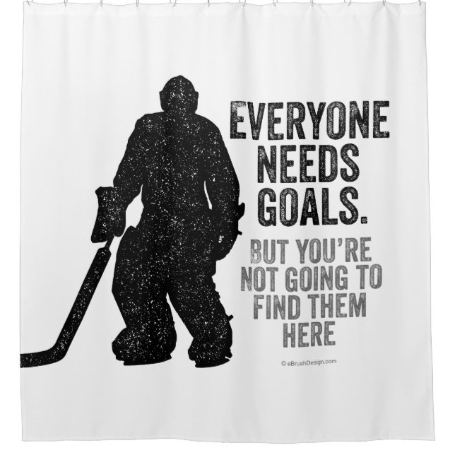 Jeder braucht Ziele (Hockey) Duschvorhang (Vorderseite)