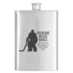 Jeder braucht Ziele (Hockey) Flachmann