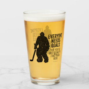 Jeder braucht Ziele (Hockey) Glas