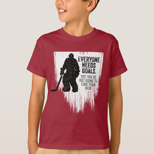 Jeder braucht Ziele (Hockey) T-Shirt (Vorderseite)