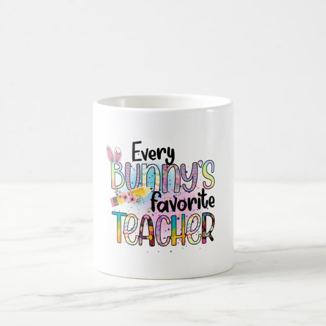 Jeder Bunny Lieblings-Lehrer, Happy Oaster Kaffeetasse (Mittel)