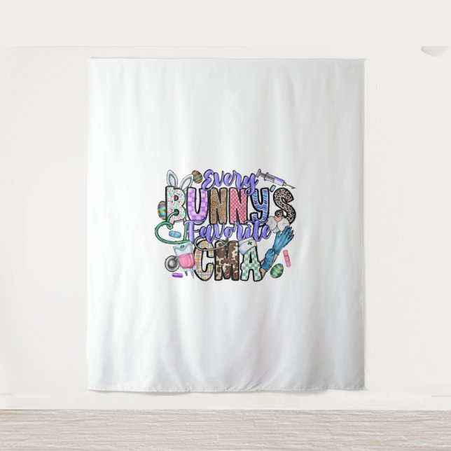 Jeder Bunnys liebt CMA Wandteppich (Vorderseite)
