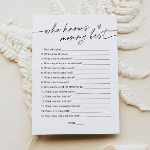 JEDER, der Mama Best Baby Shower Game kennt Einladung