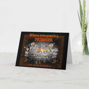 Jeder ein Gefangener: Halloween Jailbird-Karte Karte