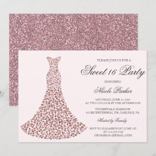 JEDER FARBE - Diamantkleid Sweet 16 Einladung