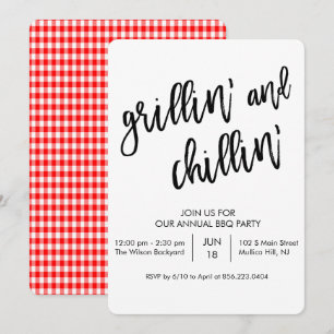 JEDER FARBE - Grillen und Chillen BBQ-Einladung Einladung