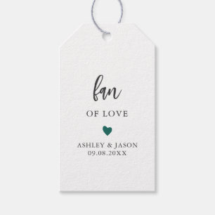 Jeder Farbfan der Liebe, Handfan-Gefallen, Hochzei Geschenkanhänger