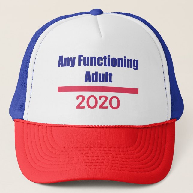 Jeder funktionierende Erwachsene 2020 politische P Truckerkappe (Vorderseite)