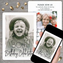 JEDER Geburtstag 2 Foto Chic Stilvolle Typografie 