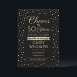 JEDER Geburtstag Cheers Elegante Black & Gold Conf Einladung<br><div class="desc">Laden Sie Ihre Familie und Ihre Freunde zu einem eleganten Geburtstagsfest mit individuellen Party Einladungen in Schwarz und Gold ein. Alle Formulierungen auf dieser Vorlage (inklusive "Cheers to 50 Years") sind für einen 50. Geburtstag Set, können aber für jedes Jahr oder jede Art von Veranstaltung einfach personalisiert werden. Das Design...</div>