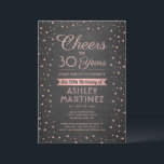 JEDER Geburtstag Cheers Pink Confetti Black Chalkb Einladung<br><div class="desc">Laden Sie Ihre Familie und Freunde zu einer eleganten Geburtstagsfeier für sie ein, mit individuellen rosa und schwarzen Party Einladungen. Alle Formulierungen auf dieser Vorlage (inklusive "Cheers to 30 Years") sind für einen 30. Geburtstag Set, können aber für jedes Jahr oder jede Art von Veranstaltung einfach personalisiert werden. Das Design...</div>