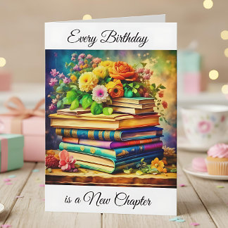 Jeder Geburtstag ist ein neues Kapitel | Vintage B Karte
