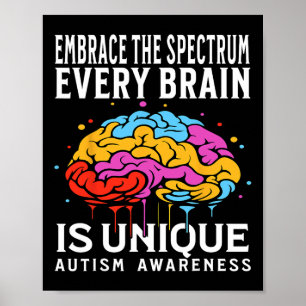 Jeder Gehirn ist einzigartig Autism Awareness Kind Poster
