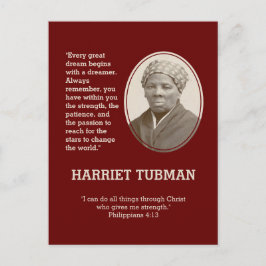 Jeder große Traum BHM HARRIET TUBMAN Zitat Postkarte