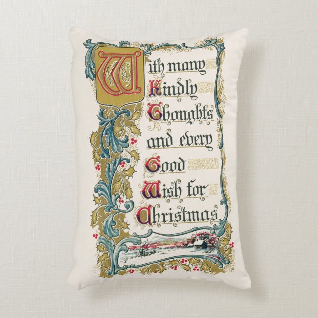 Jeder gute Wunsch nach Weihnachten Dekokissen (Vorderseite(Vertikal))