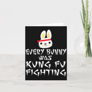 Jeder Hase kämpfte Kung-Fu, lustiges OsternJeder Karte